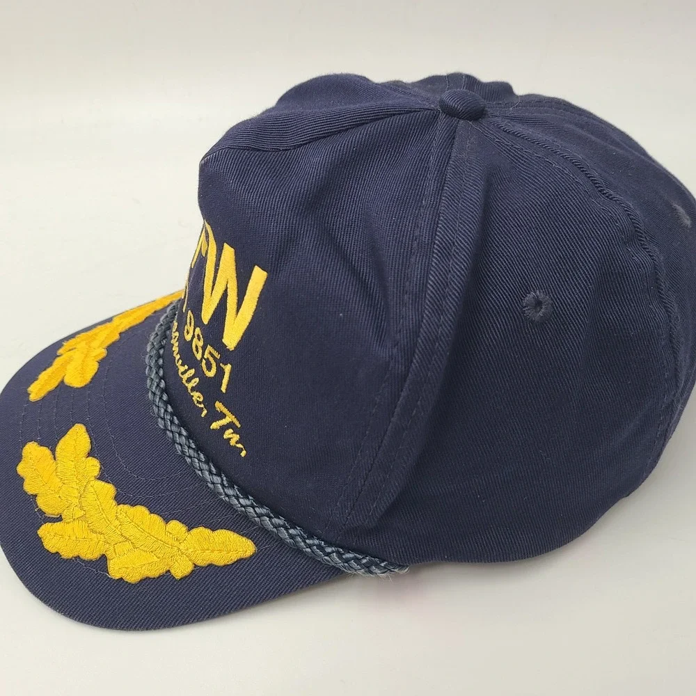 Vintage VFW Hat Snapback‎ Blue Rope Post 9851 Scrambled Eggs Hendersonville TN